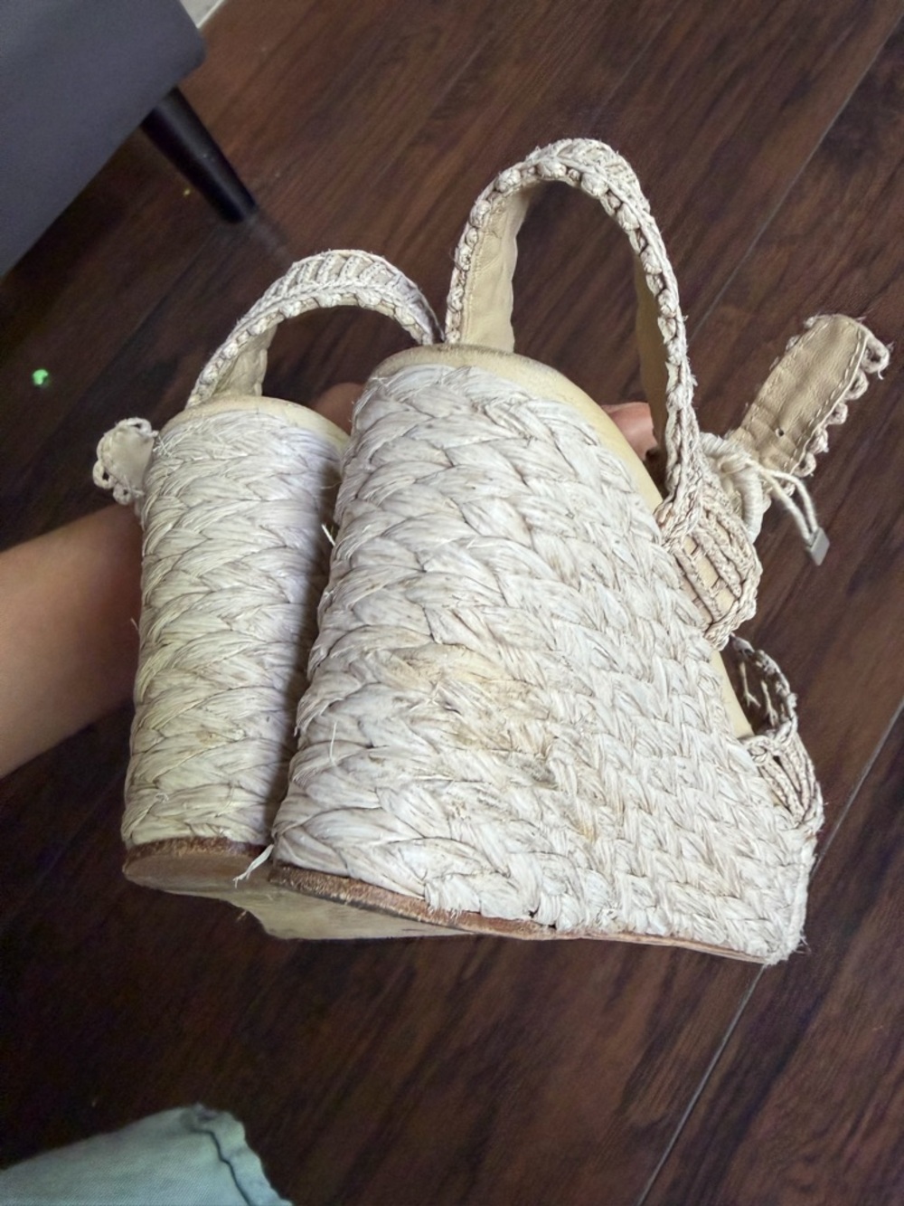 Paloma Barcelo euro summer Woven coastal boho Wedge Sandals in Natural Beige 39 - Picture 7 of 10